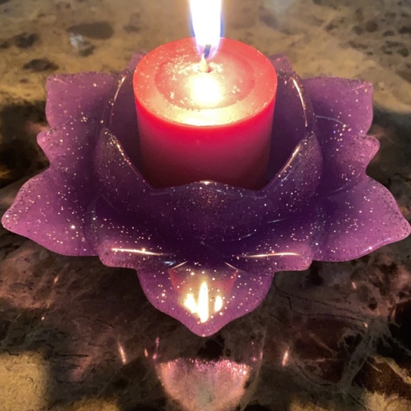 Art Epoxy Resin Tea Light Candle Holder Poshmark